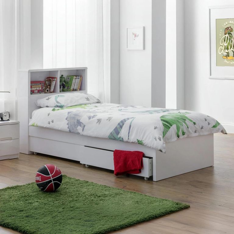Manhattan Bookcase Bed - White Gloss