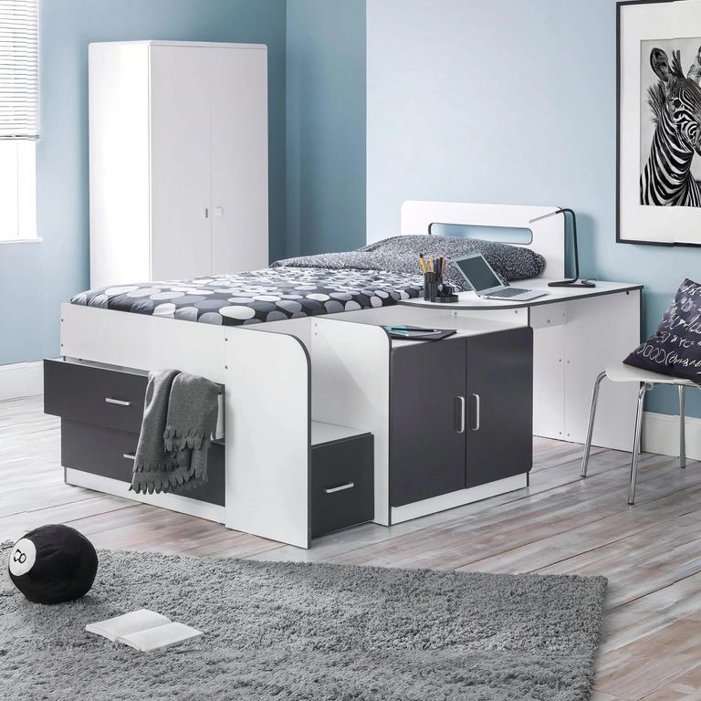 Cookie Cabin Bed - White and Black