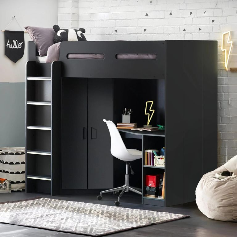 Hercules Highsleeper Bed - Black