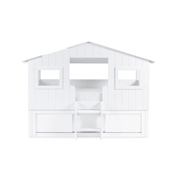 Acorn Treehouse Storage Midsleeper Bed - White