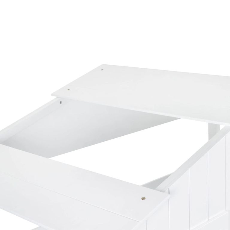 Acorn Treehouse Storage Midsleeper Bed - White
