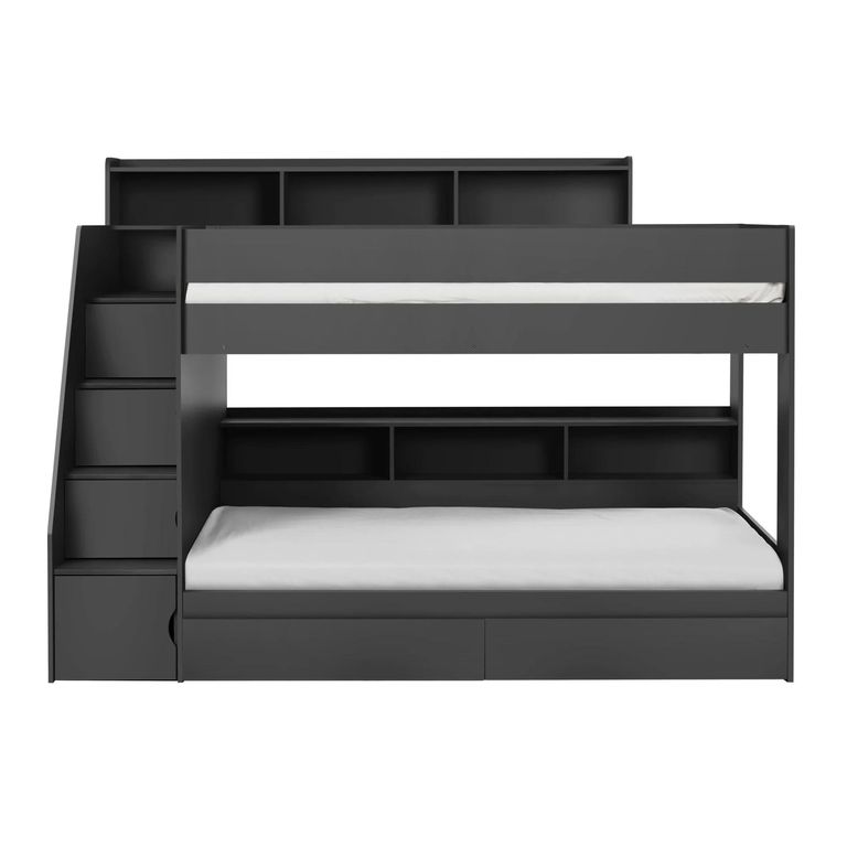 Camelot Staircase Bunk Bed - Dark Grey