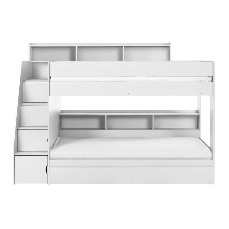 Camelot Staircase Bunk Bed - White