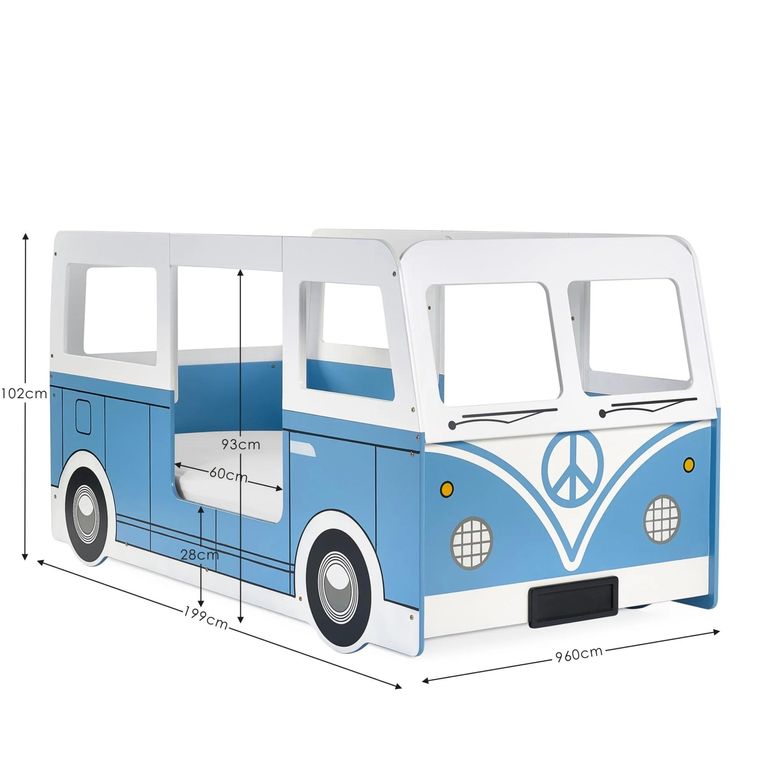 Campervan Novelty Bunk Bed - Light Blue