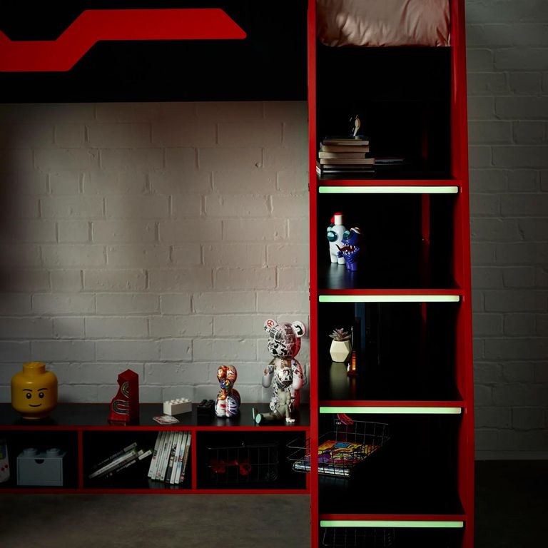 Eagle Gaming Highsleeper Bunk Bed - Black and Red