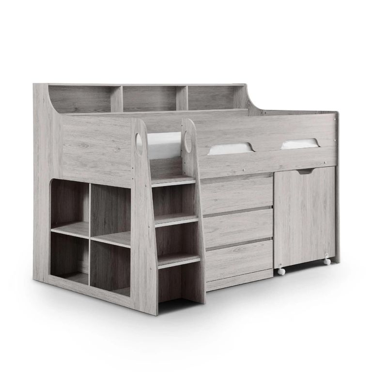 Jupiter Midsleeper Bed - Grey Oak Effect