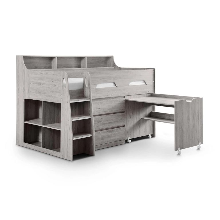 Jupiter Midsleeper Bed - Grey Oak Effect
