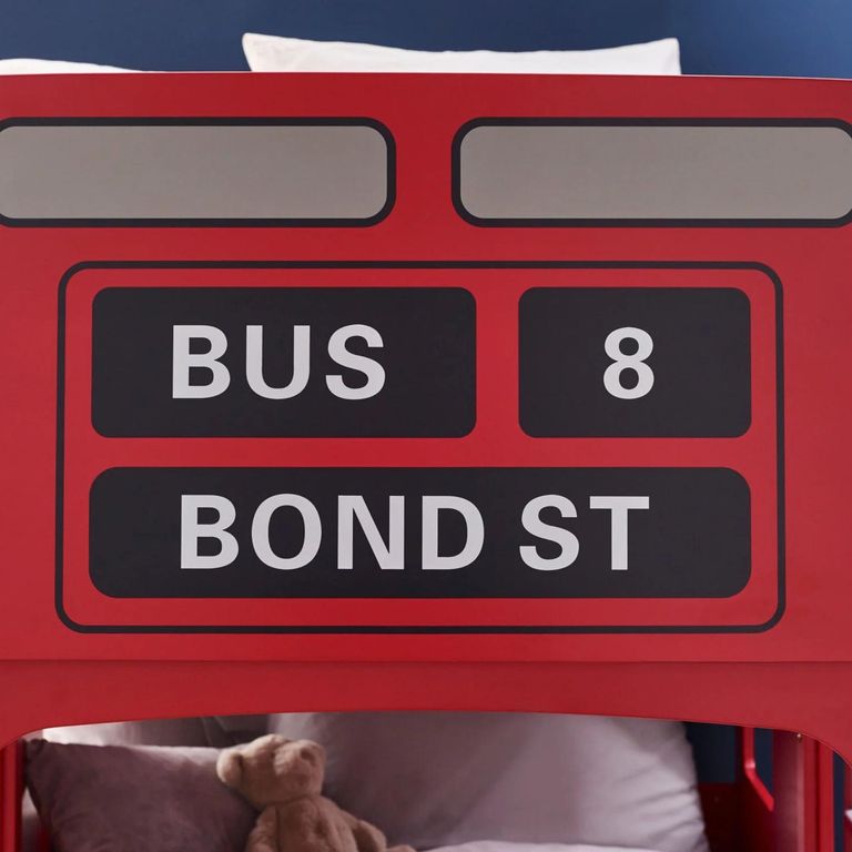 London Novelty Bunk Bed - Bus - Red Gloss