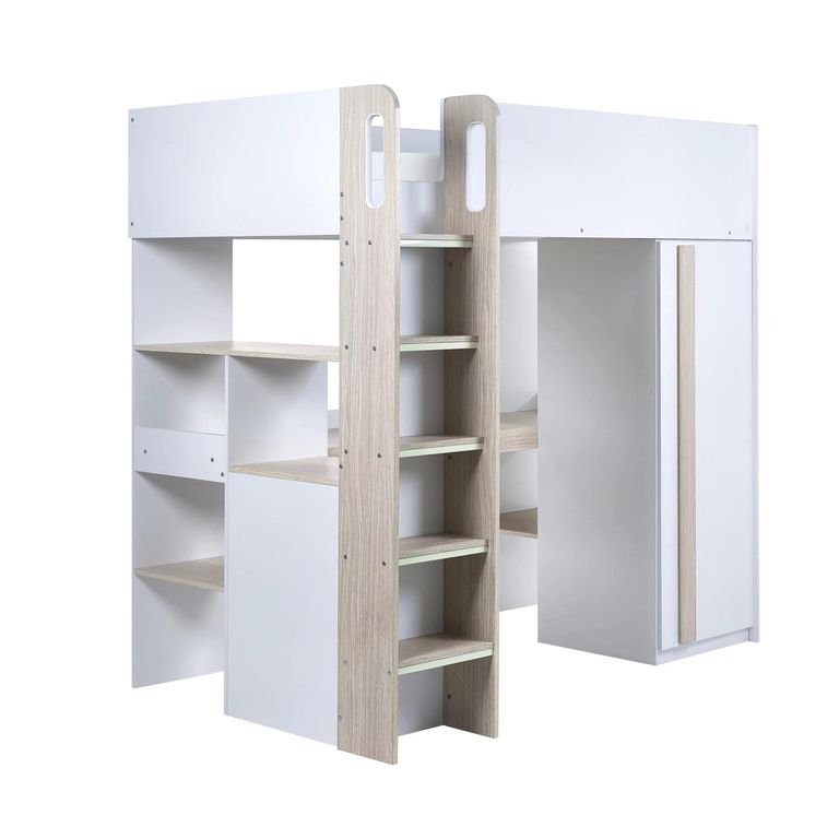 Ocean Highsleeper Bed - White