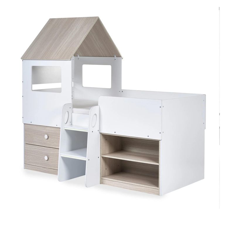 Orpheus Midsleeper Bed - White and Wood