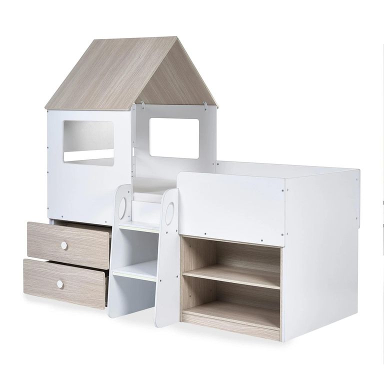 Orpheus Midsleeper Bed - White and Wood