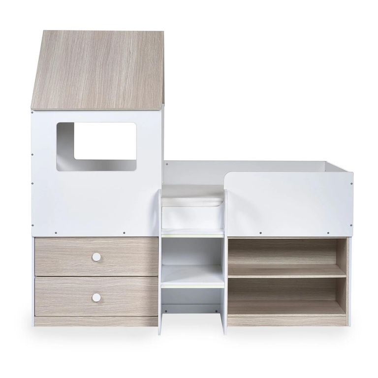 Orpheus Midsleeper Bed - White and Wood