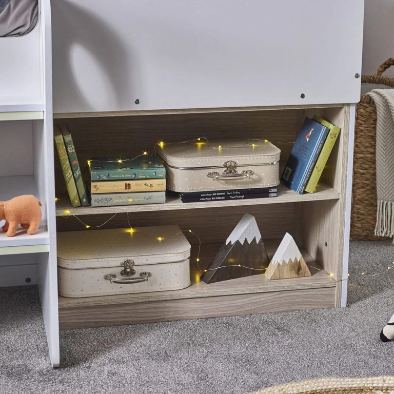 Orpheus Midsleeper Bed - White and Wood