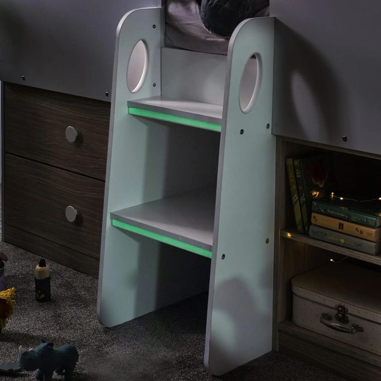 Orpheus Midsleeper Bed - White and Wood