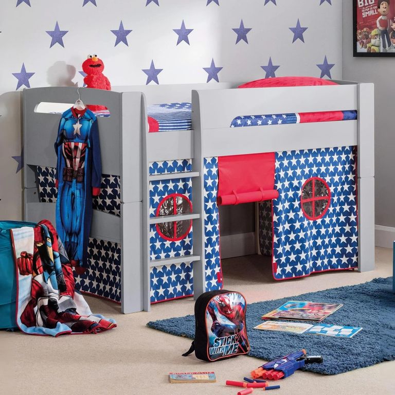 Pluto Midsleeper Bed - Grey