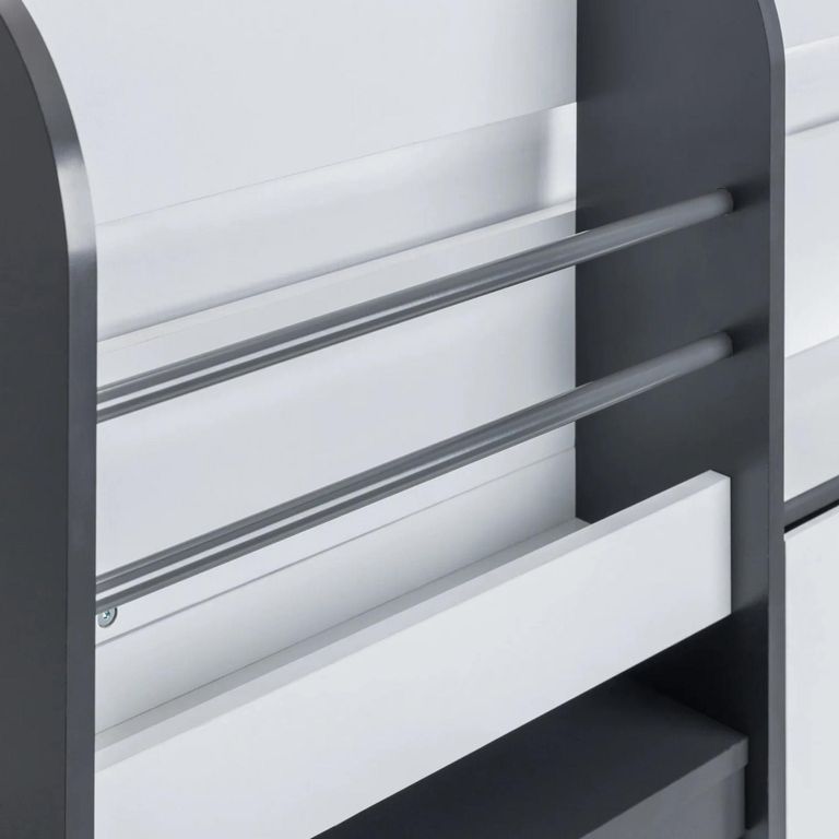 Saturn Midsleeper Bed - White and Grey