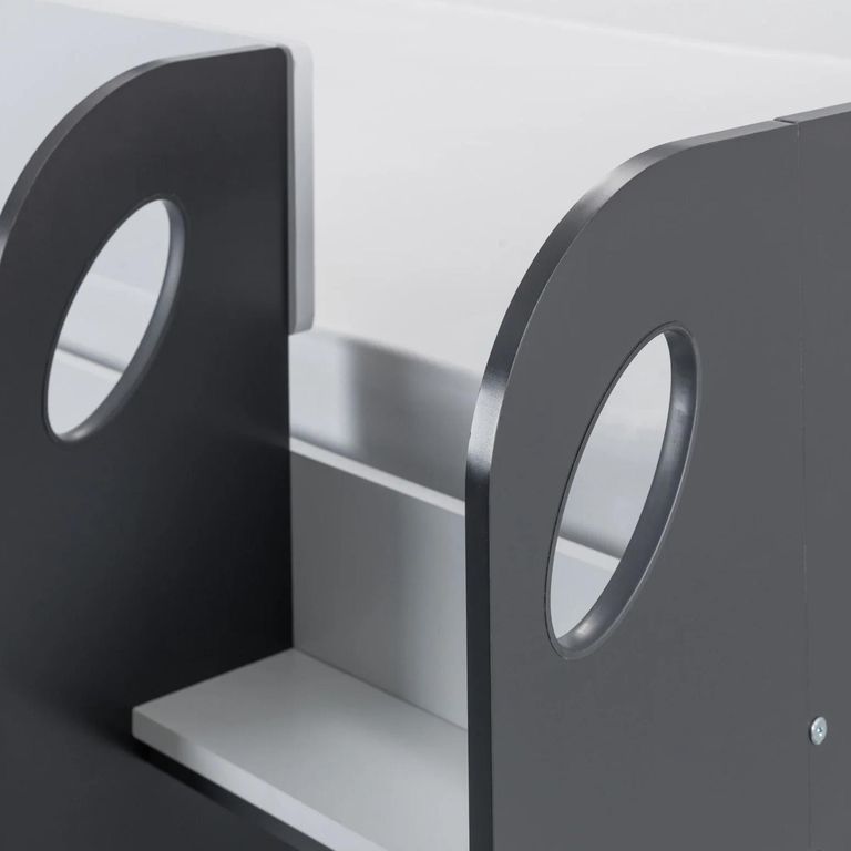 Saturn Midsleeper Bed - White and Grey