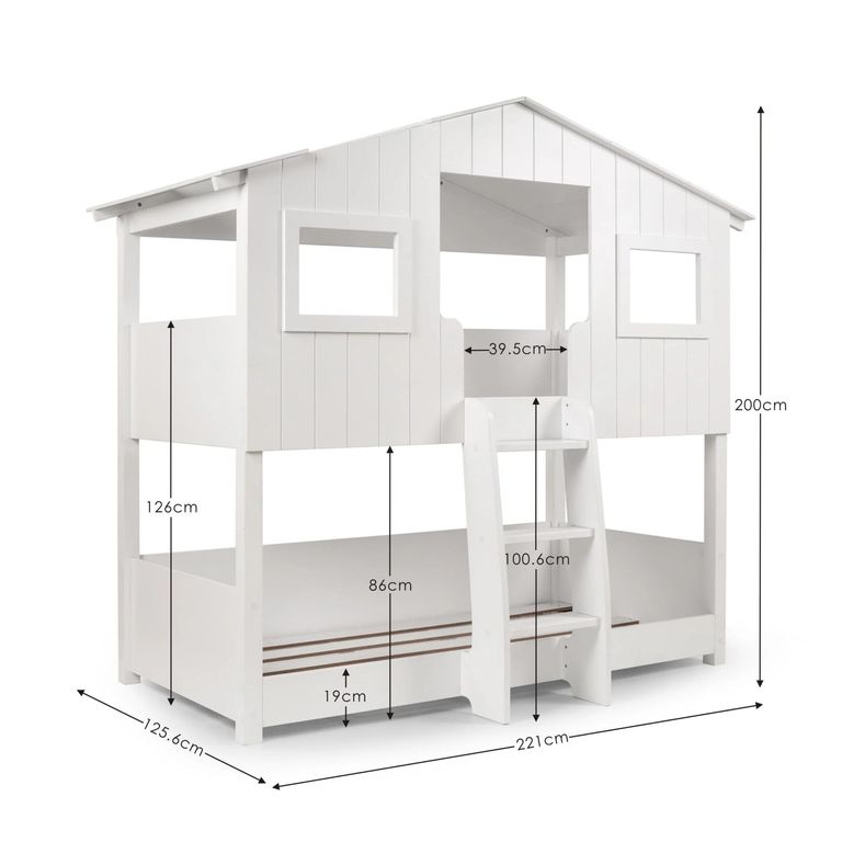 Willow Treehouse Bunk Bed - White