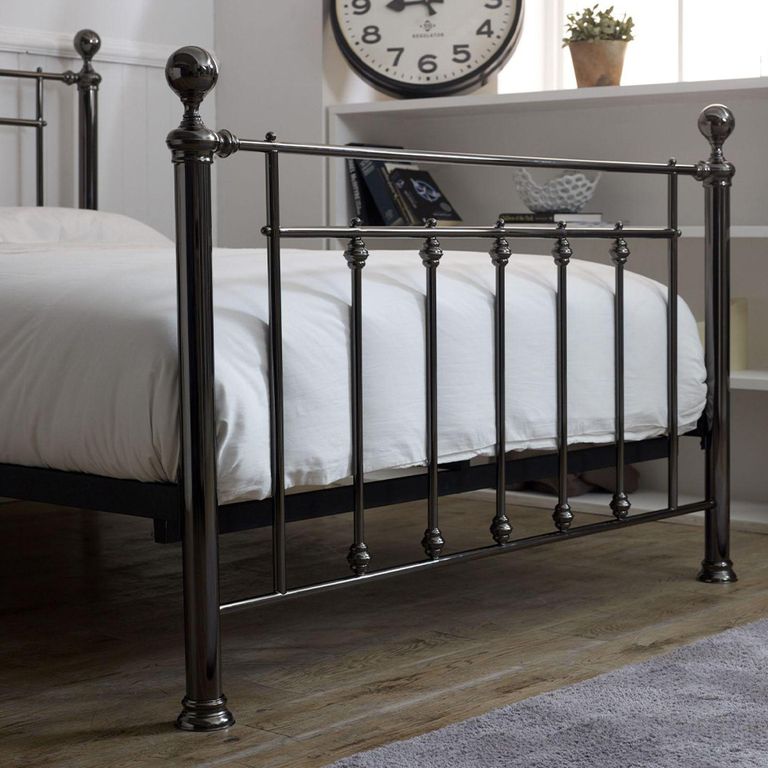 Lane Black Chrome Metal Bed - Sizes Available