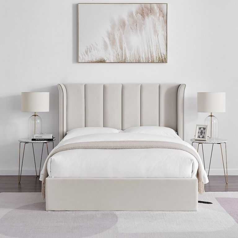 Posey Natural Fabric Ottoman Bed - Sizes Available