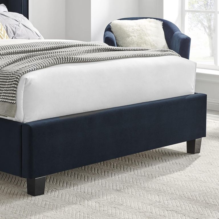 Posey Navy Blue Fabric Bed - Sizes Available