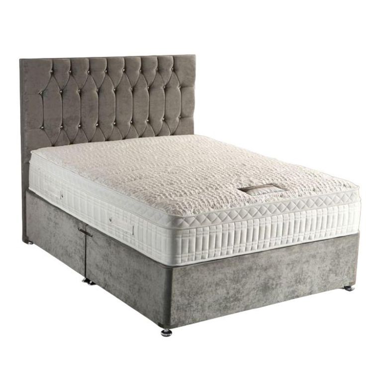 Silver Active Deluxe Divan Bed - 2800 Pocket Spring - Platform Top - Sizes Available