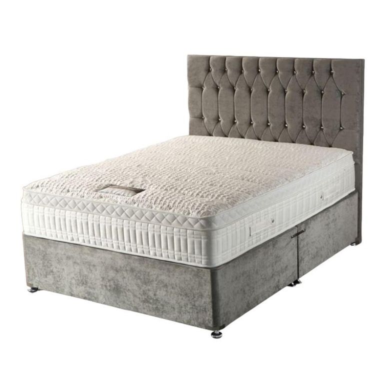 Silver Active Deluxe Divan Bed - 2800 Pocket Spring - Platform Top - Sizes Available