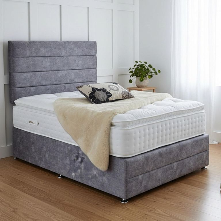 Natural Firm Edge Heritage Platinum Divan Bed - 6000 Platform Top - Sizes Available