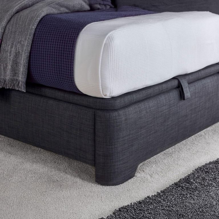 Falstone Ottoman Storage Bed - Pendle Slate Fabric - Sizes Available