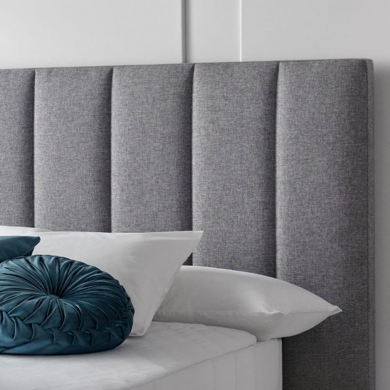 Medway Ottoman Storage TV Bed - Marbella Grey Fabric - Sizes Available