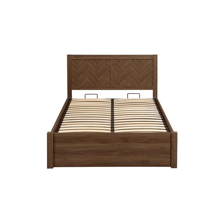 Herringford Ottoman Storage Bed - Walnut - Sizes Available
