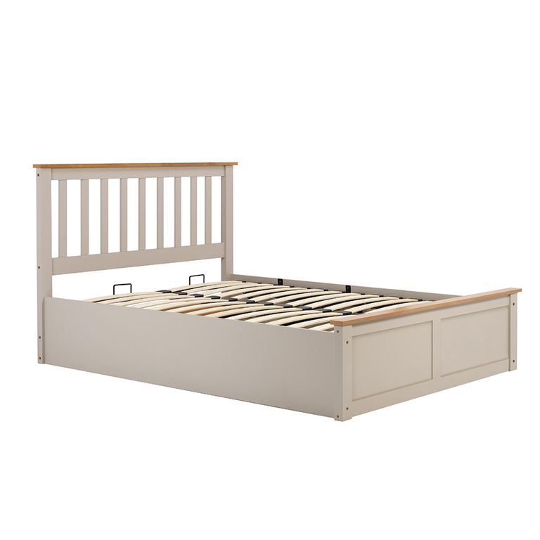 Phoenix Ottoman Storage Bed - 4ft 6in Double - Pearl Grey