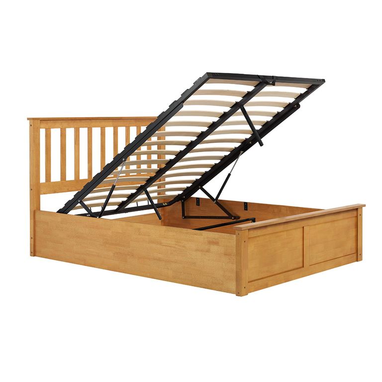 Phoenix Ottoman Storage Bed - 5ft King Size - Oak