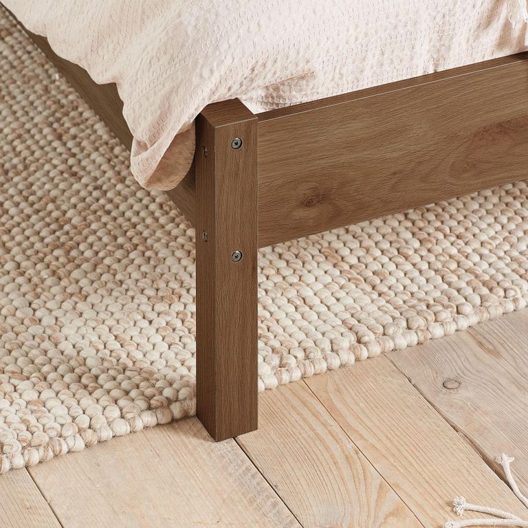 Croxley Bed - Walnut and Rattan - Sizes Available