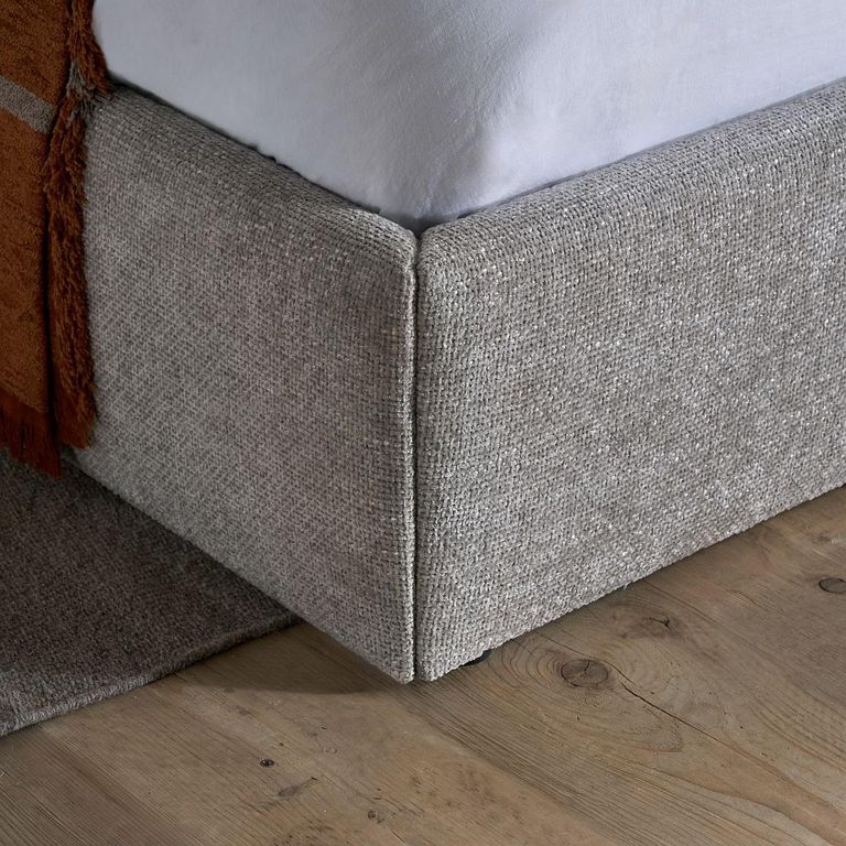 Milan Bed - Grey Fabric - Sizes Available
