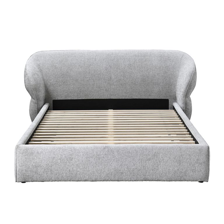 Milan Bed - Grey Fabric - Sizes Available