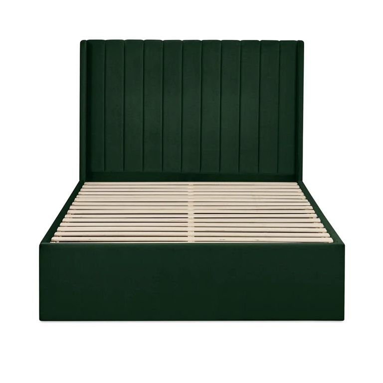 Leila Bed - Bottle Green Fabric - Sizes Available