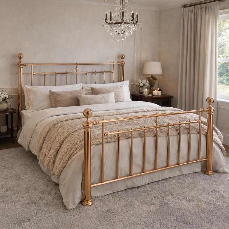 Alexander Bed - Rose Gold Metal - Sizes Available