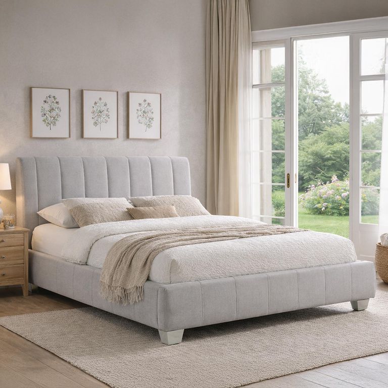 Braunston Bed - Sand Fabric - Sizes Available