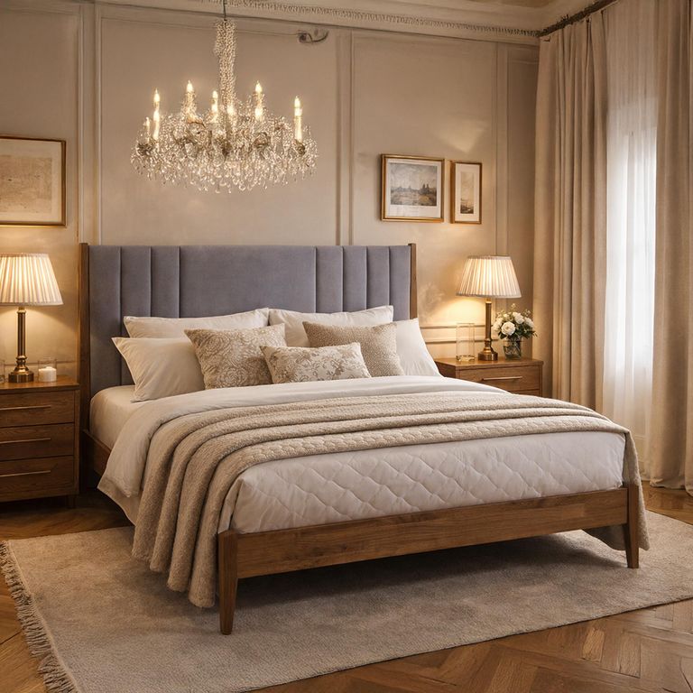Cheslyn Bed - Dark Grey Fabric - Sizes Available