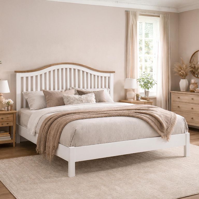 Chester Bed - Oak and White - Sizes Available
