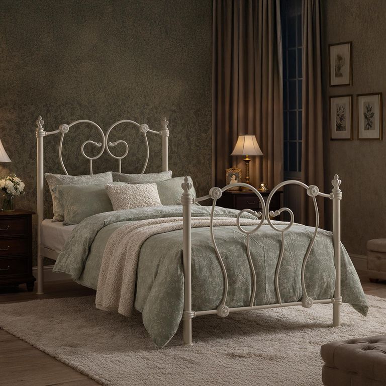 Inova Bed - Ivory Metal - Sizes Available