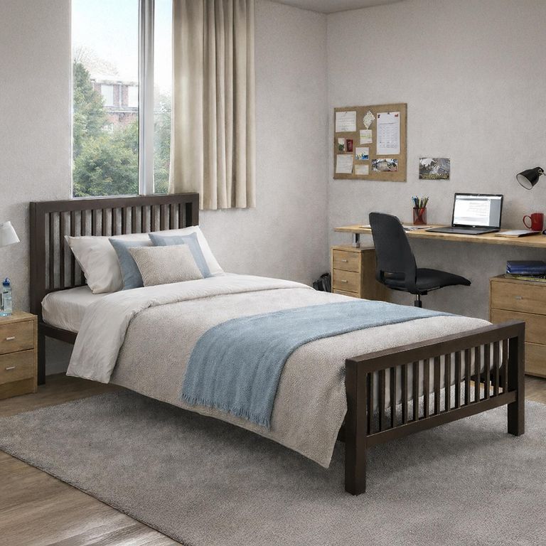 Meridian Bed - Charcoal Black Metal - Sizes Available