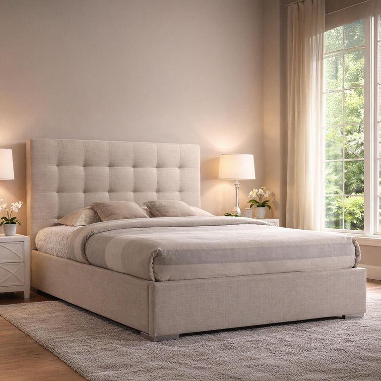 Nevada Bed - Sand Fabric - Sizes Available