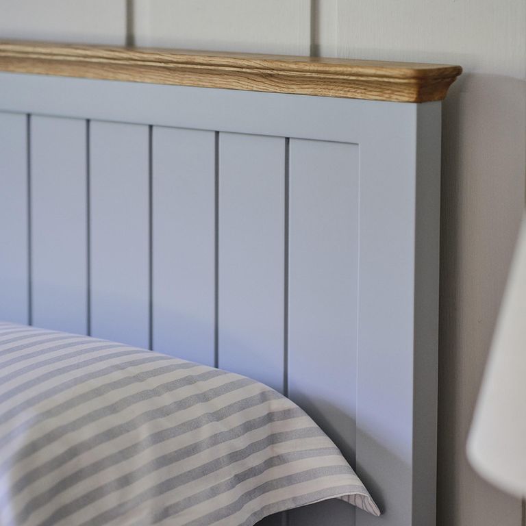 Chantilly Bed - Grey Painted - Wood - Sizes Available