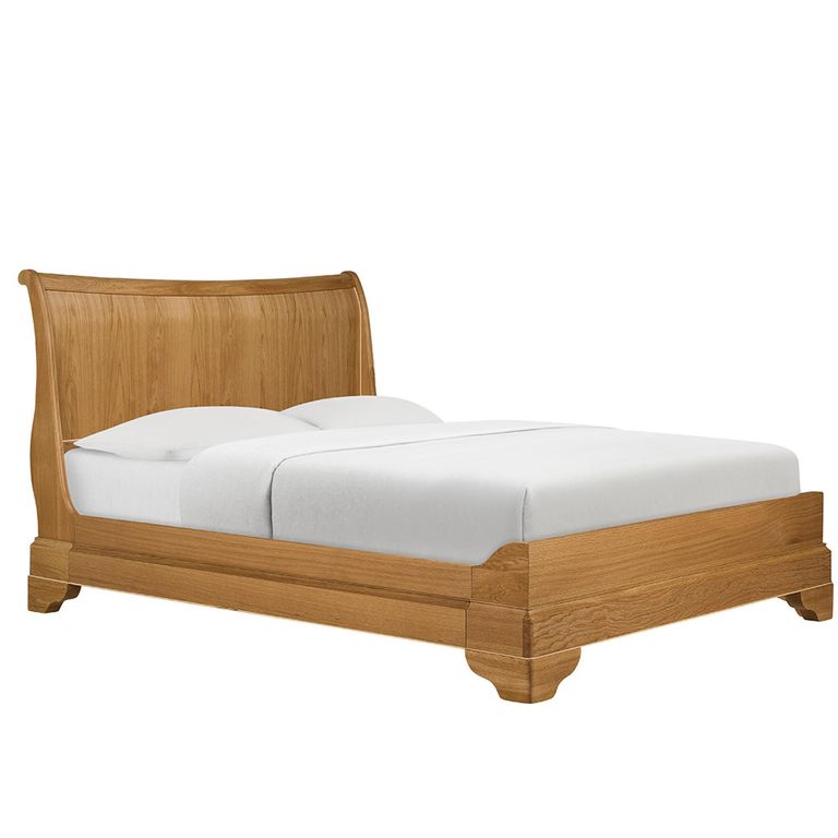 Bordeaux Sleigh Bed - Natural - Oak - Sizes Available