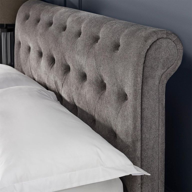 Ravello Storage Bed - 2 Drawer - Grey - Fabric - Sizes Available