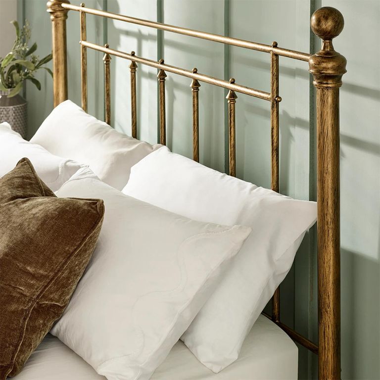 Aurelia Bed - Brass Effect - Metal - Sizes Available
