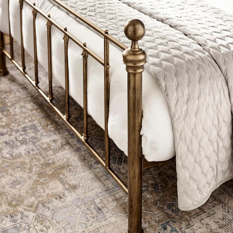 Aurelia Bed - Brass Effect - Metal - Sizes Available