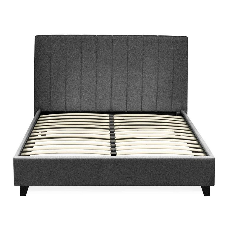 Aylen Bed - Grey - Linen Fabric - Sizes Available